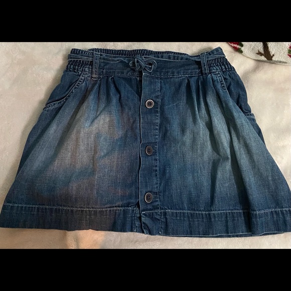 Denim Skirt with Buttons - Picture 1 of 2